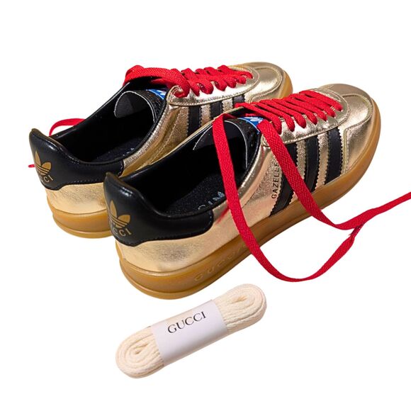 Adidas x Gucci Gazelle Metallic Gold – Men’s Size 7 – NEW main image 7